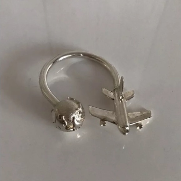 Tiffany Co Keychain Keyring Airplane 